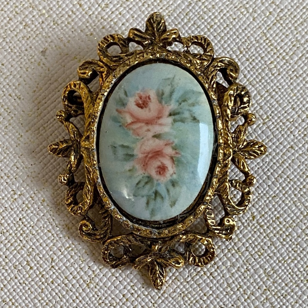 Vintage Convertible Floral Brooch Pendant